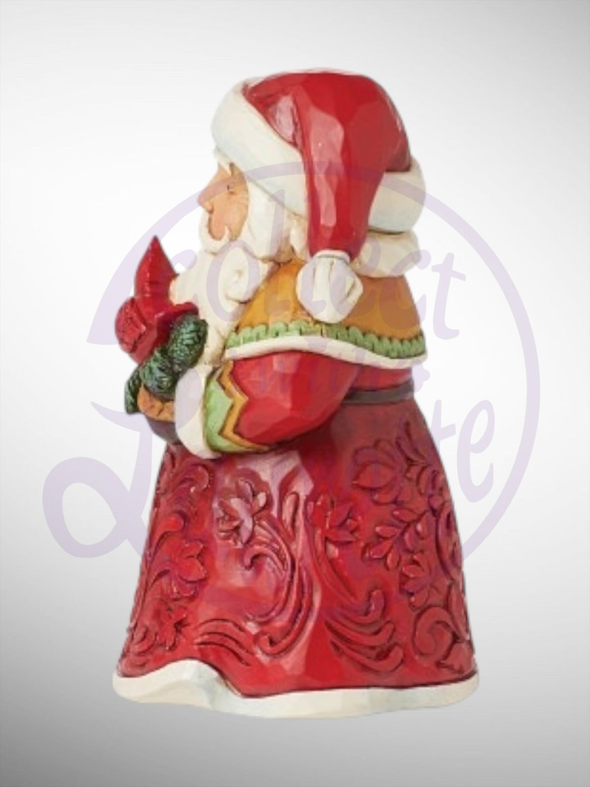 Jim Shore Heartwood Creek - Santa with Cardinal Mini Figurine